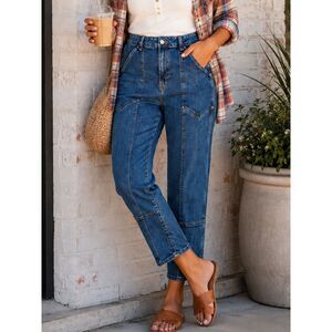 Old Navy OG Straight Secret Slim Pockets Jeans Size 16 Blue Utility Denim